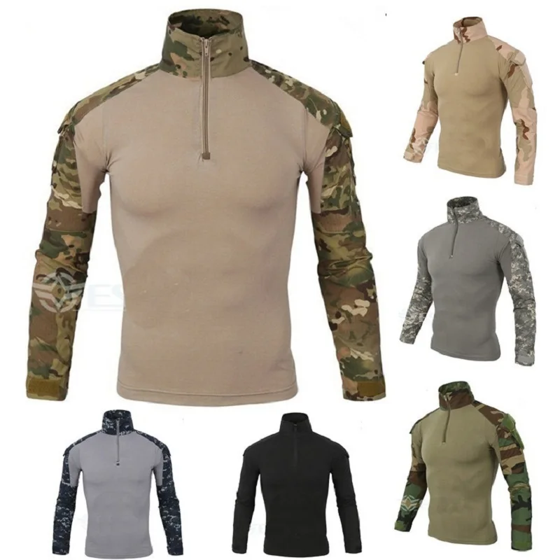 Мужская тактическая Толстовка ZOGAA камуфляжный свитшот с длинными рукавами и
