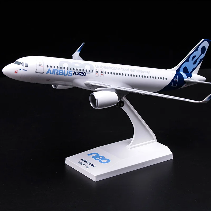 

Assembled Airplane Model Prototype Airlines Airbus A320NEO Model Passenger Aircraft Gift Ornaments ABS 1: 150 with Landing Gear