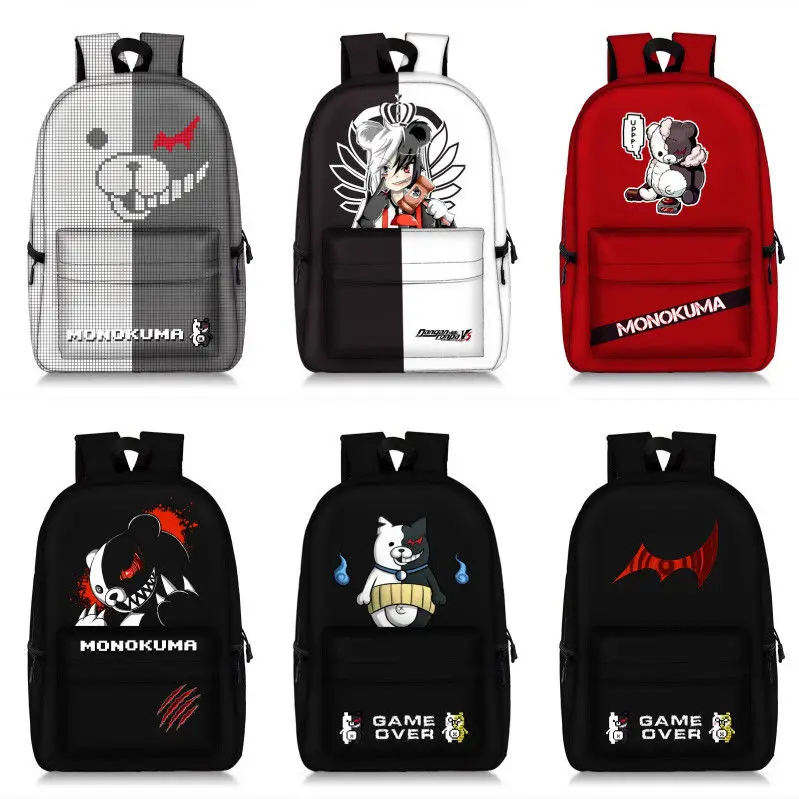 Рюкзак Danganronpa Monokuma ранец с аниме мультяшным персонажем сумка на плечо