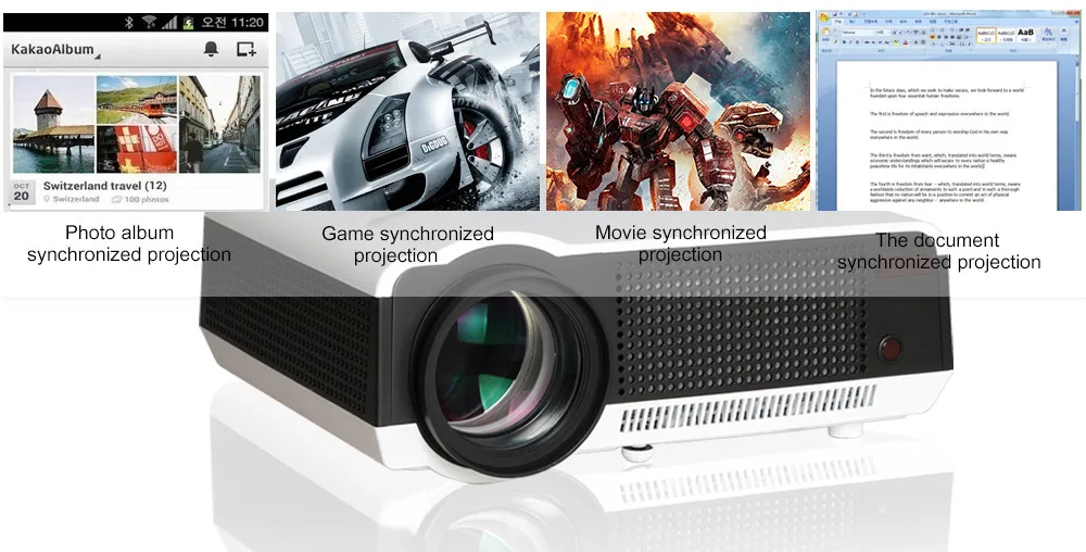 Poner saund светодиодный 86 проектор видео HDMI USB Мультимедиа 1280x800 Full HD 1080 P домашний