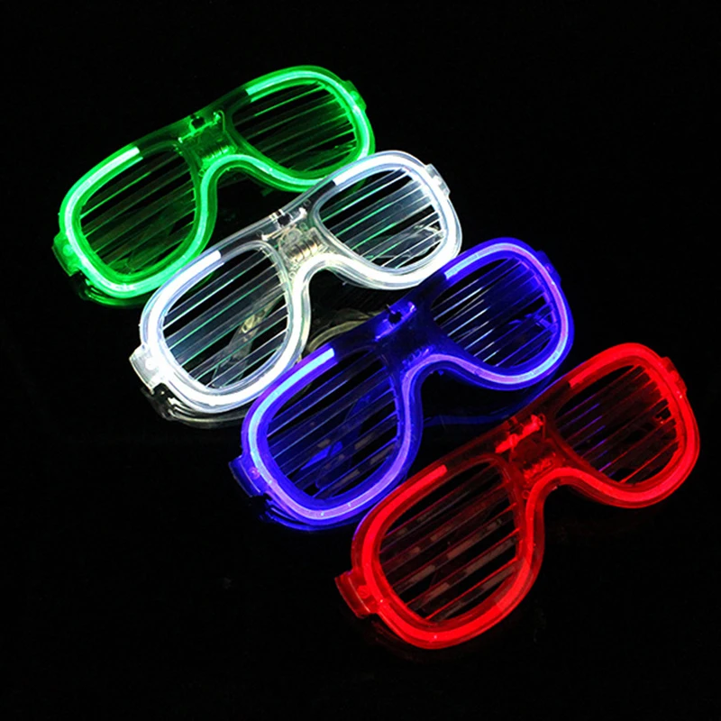 Christmas LED Blinds Glasses Party Luminous Light Up Rave Costume Decor
