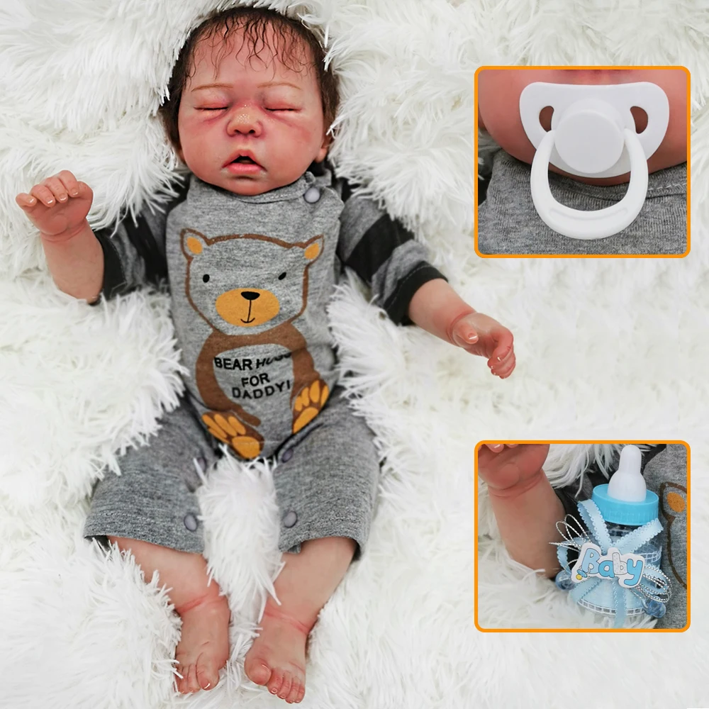 Изысканный Bebe reborn деталь ручная роспись хлопок тело силиконовые baby куклы