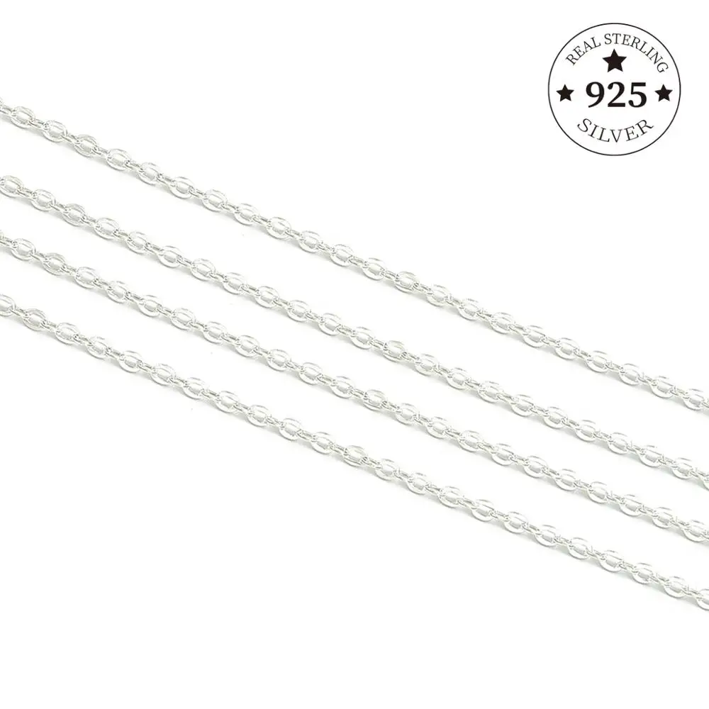 925 Sterling Silver Findings 50cm/lot Open Link Chain Tail Extender For DIY Jewelry Making Necklace Bracelet Accessories | Украшения и