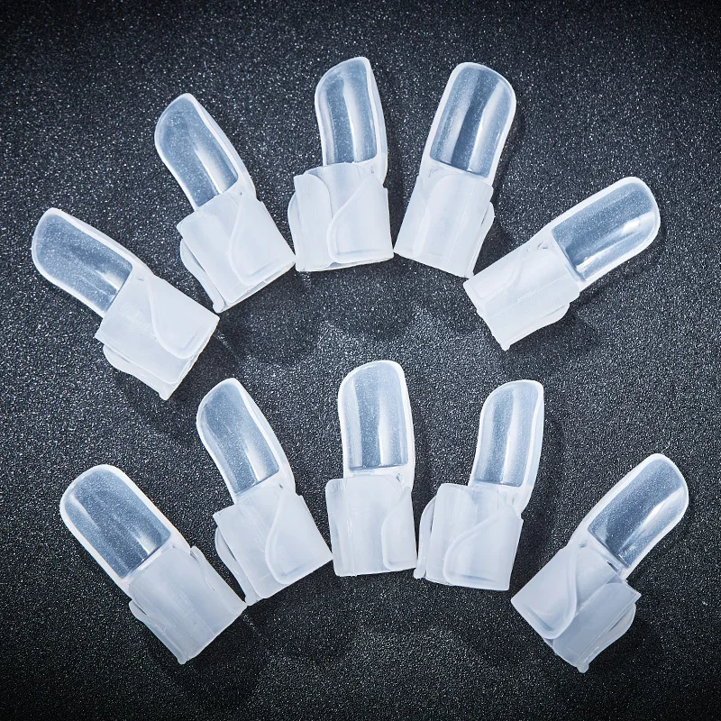 Колпачки силиконовые для снятия лака ногтей УФ гель наконечников 5/10 шт. | Красота