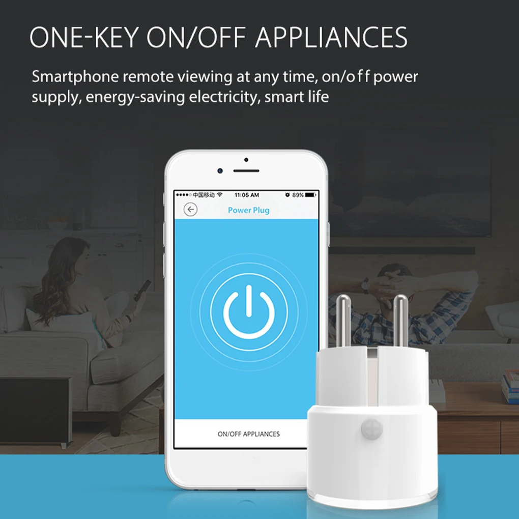 2.4Ghz WiFi Remote Control Smart Socket Office Wireless Voice Outlet AC 85-230V Intelligent Home Appliances FR Plug | Обустройство