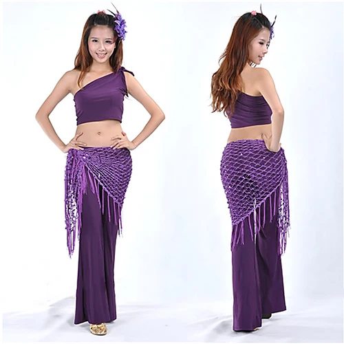 Кисточка танец живота треугольная Шаль Обертывание хип шарф танцевальная одежда