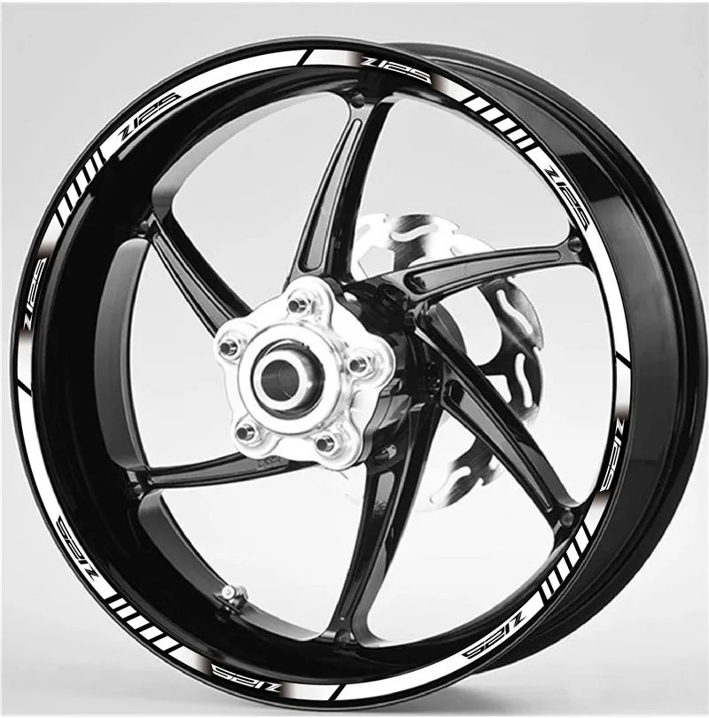 

Motorcycle tyre Stickers inner wheel reflective decoration decals For KAWASAKI Z125 pegatinas moto