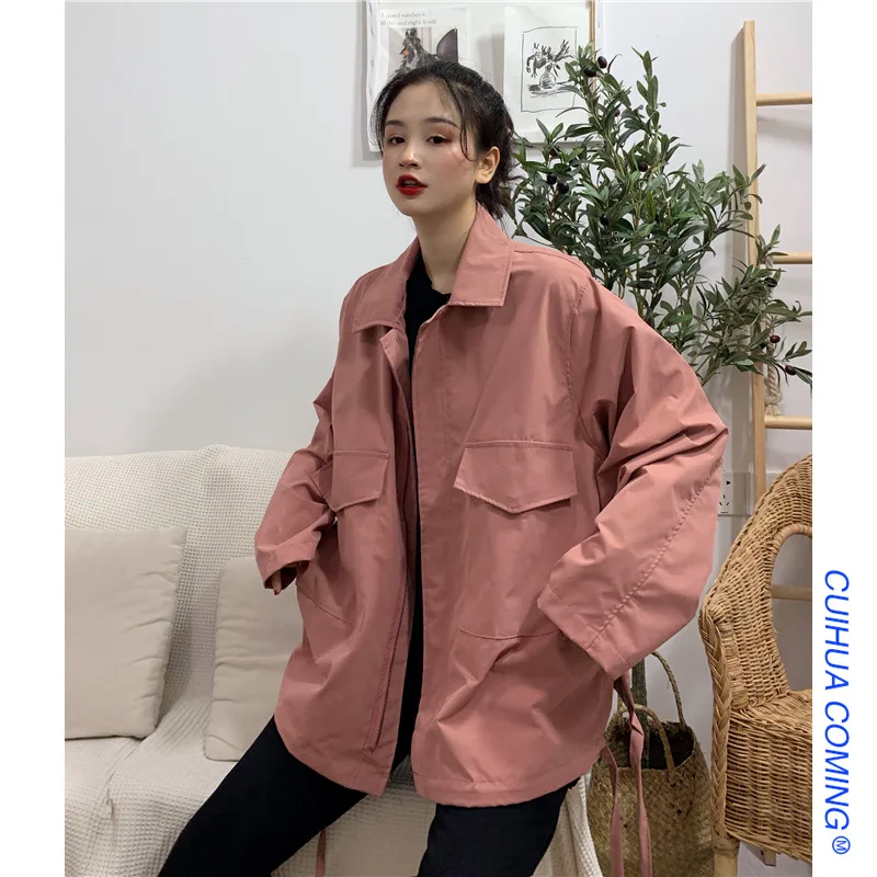 

Spring and Autumn 2020 New Korean Retro Hong Kong Flavor BF Loose All-match Casual Workwear Jacket Jacket Female Student