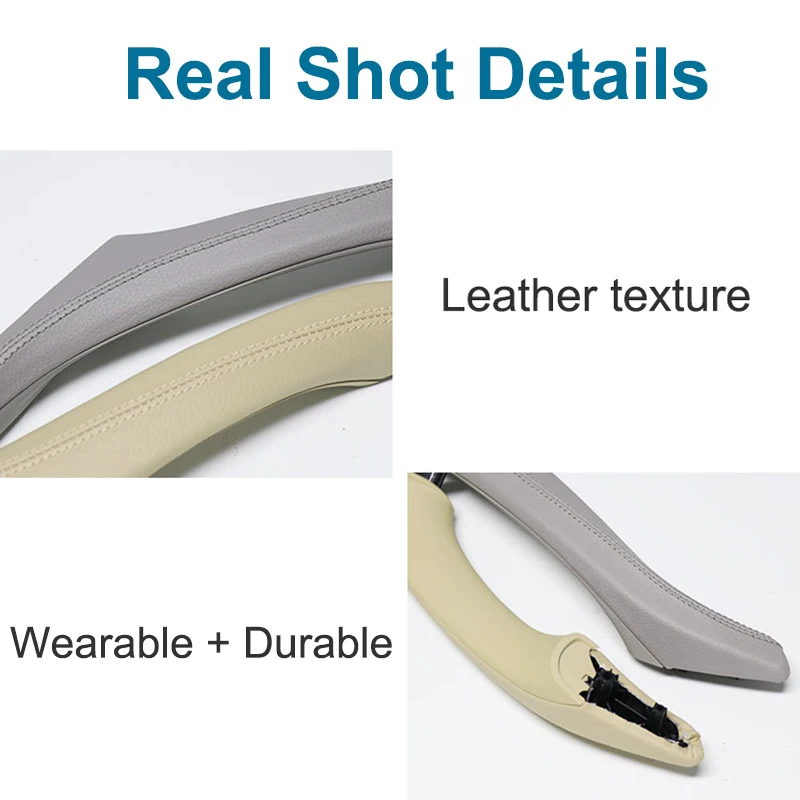 LHD RHD искусственная кожа автомобильная внутренняя дверная ручка панель накладка