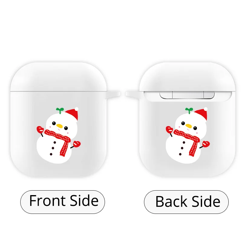 Чехол для наушников на Рождество Bluetooth беспроводные наушники для Apple AirPods 2 силиконовые чехлы для подушки безопасности защитный чехол - Цвет: EJTWHI012