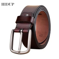 hidup fashion 3 8cm clothing accessories real genuine leather belts retro style simple design pin buckle metal belt men nwj677