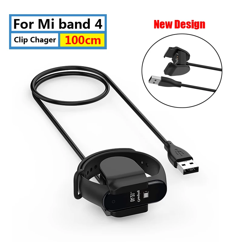 A 100cm for Mi 4 Разборки- Зарядное устройство адаптер 13/20/100 см зарядка через usb кабель для Xiaomi Mi Band 3/4/NFC умный Напульсники с креплением сзади Зарядное устройство - Цвет: A 100cm for Mi 4