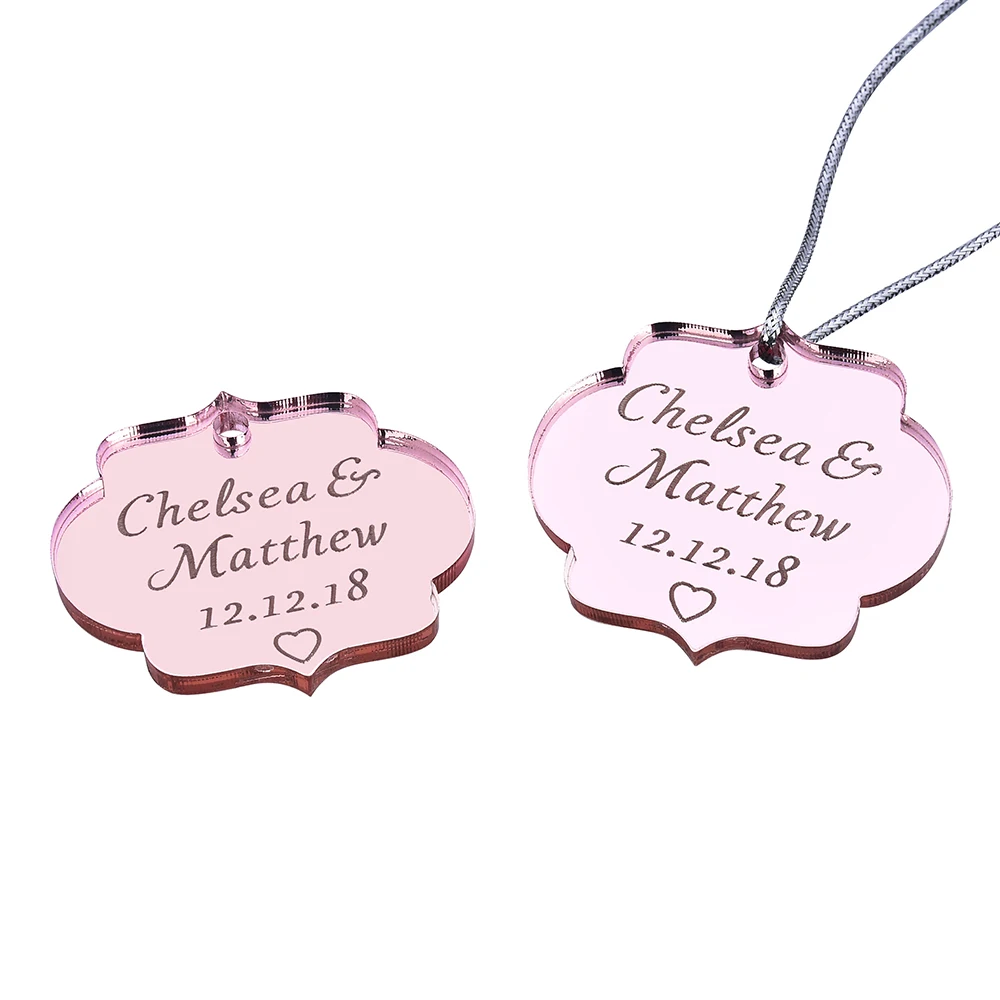 Гравированное зеркало из розового золота 30 шт. индивидуальное гравированное с