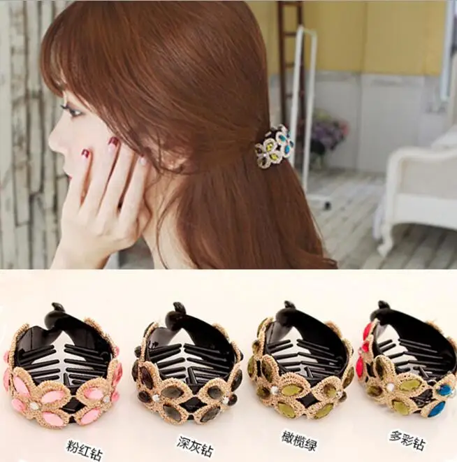 Заколка для волос с бантом GTQ в Корейском стиле Женская элегантная однотонная