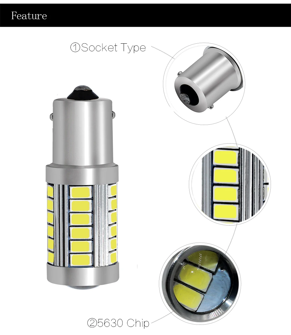7443 1157 1156 5630 5730 BA15S P21W 33 Smd светодиодные лампы для автомобиля с тактовой мерцающей лампы стоп сигнала фонари заднего хода лампы дневного света красный цвет: желтый, белый 12V