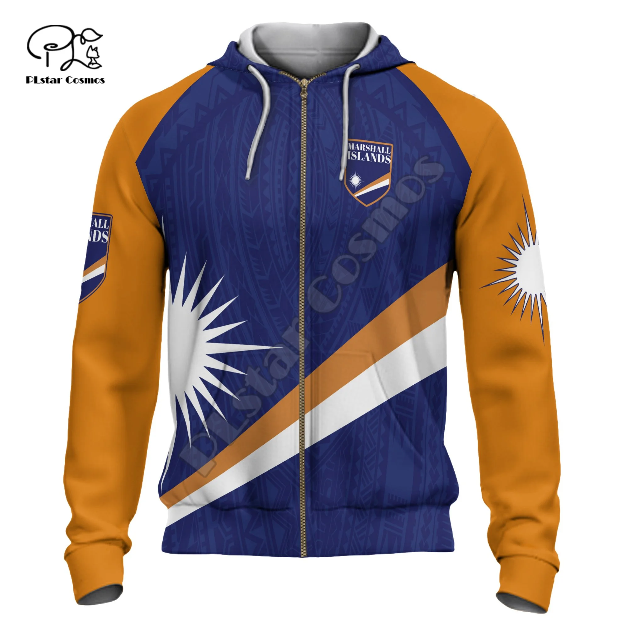 Спортивный костюм для мужчин и женщин худи на молнии с принтом в виде флага