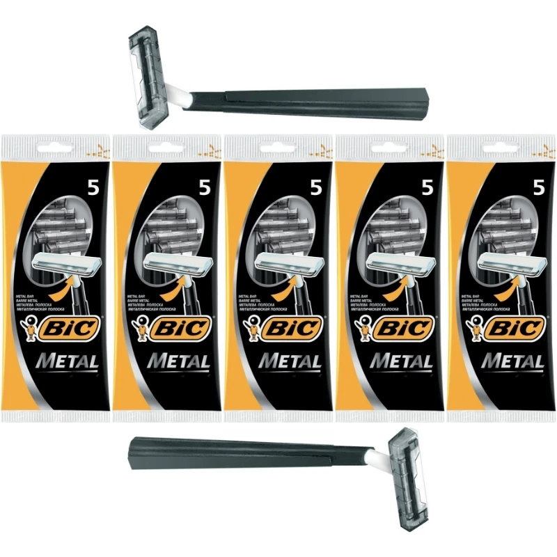 

Bic Metal Disposable Razors For Tough Beards 5 Pack/25 Pcs