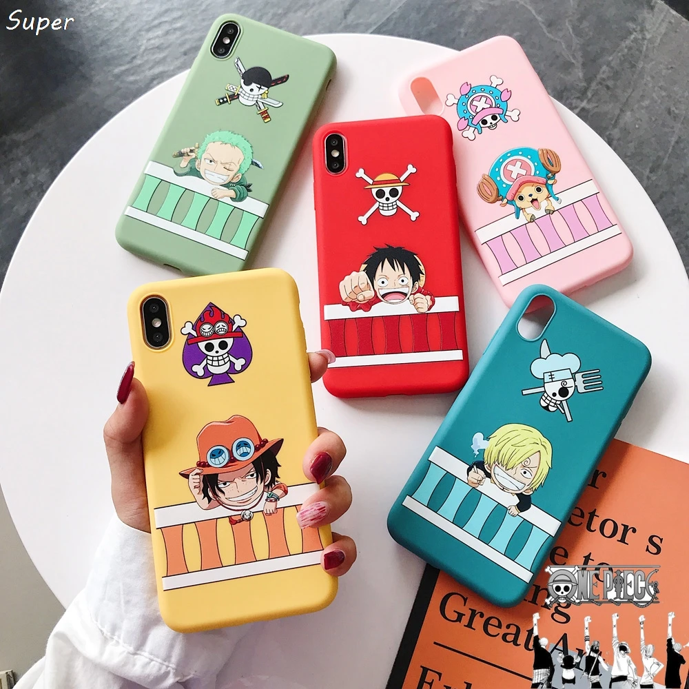 One piece Япония Аниме Луффи Tony Chopper ACE конфетный, TPU чехол для Apple iPhone 11 Pro 7 8 6 6S Plus X XS Max Xr мягкий чехол для телефона