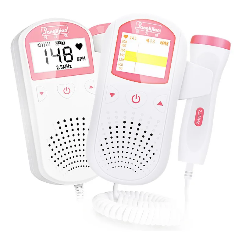 

Baby Monitor Fetal Doppler Ultrasound Fetus Doppler Detector Household Portable Sonar Doppler For Pregnant 2.5MHz No Radiation