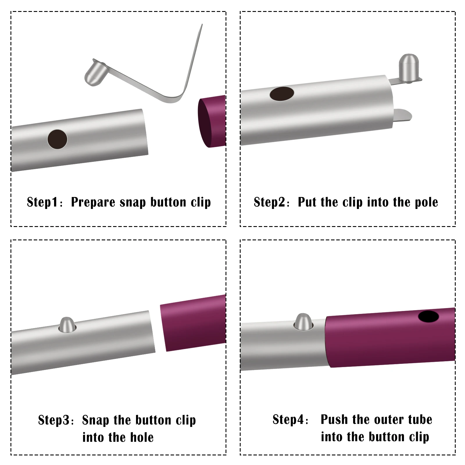 8 штук мм Нержавеющая сталь весло для байдарки Пружинные зажимы тент палатка