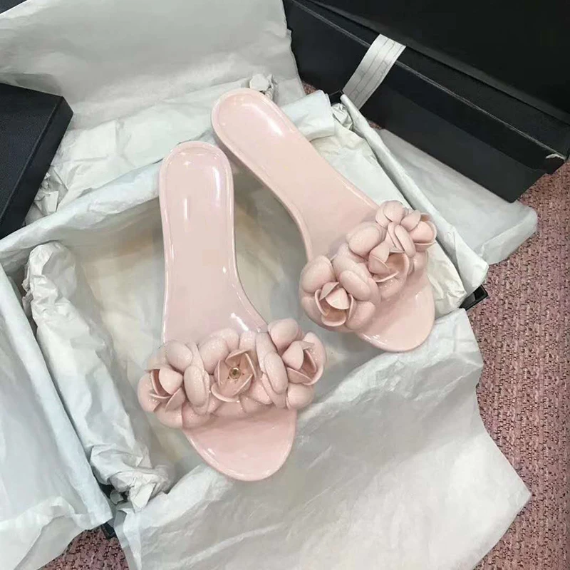 

Prowow Flat Slippers Woman Summer Outdoor Casual Beach Flip Flops Fashion Flower Luxury Designer Brand Female Sandals