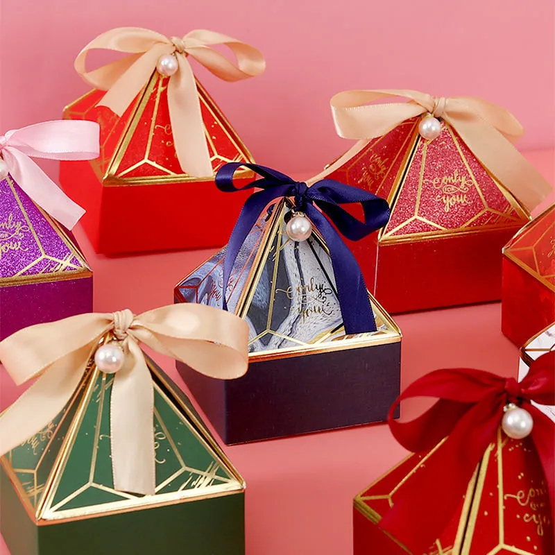 

50 шт., свадебные сумки, красная синяя Подарочная коробка, упаковка для печенья «сделай сам», украшение для новогодней вечеринки