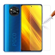 2Pcs Glass on Poco X3 NFC Tempered Glass For Xiaomi Poco X3 NFC Screen Protector HD Protective Phone Film For Xiaomi Poco X3 NFC
