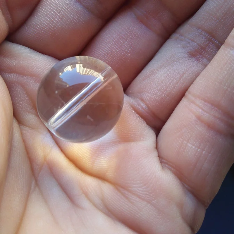 Круглые прозрачные бусины из хрустального стекла незакрепленные 16 мм и 10 для