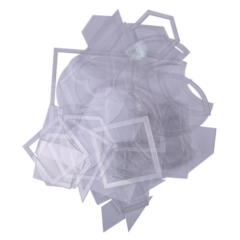 

808B Sewing Patchwork Tools 27 Sets of Transparent Template Patchwork Templates Can Be Used Multiple Times