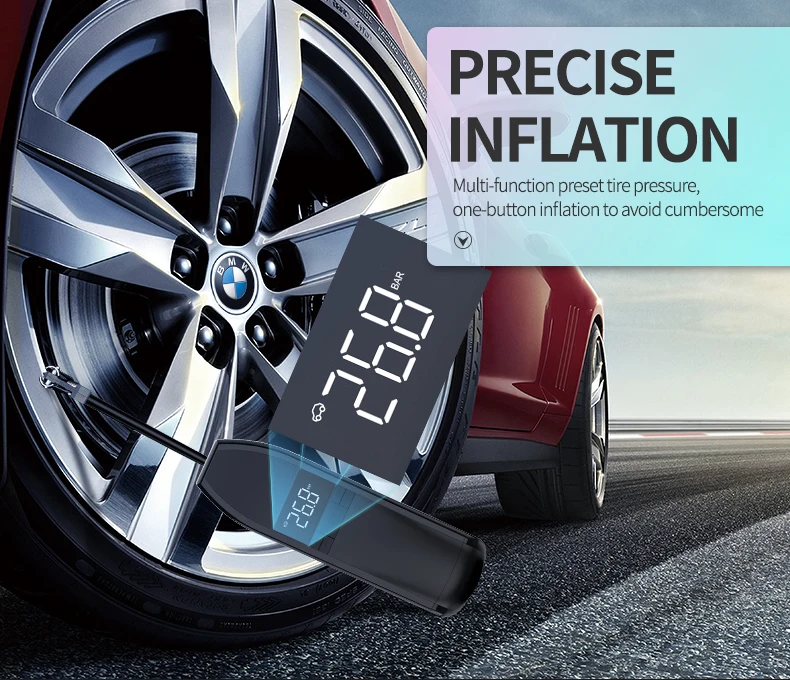 

12V 150PSI Rechargeable Air Pump Car Tire Inflator Cordless Portable Compressor Digital Tyre Pump for Car Bicycle Tires Balls