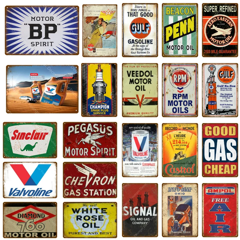 Хороший газ недорогой магазин пластина мотор масло бензин металлические