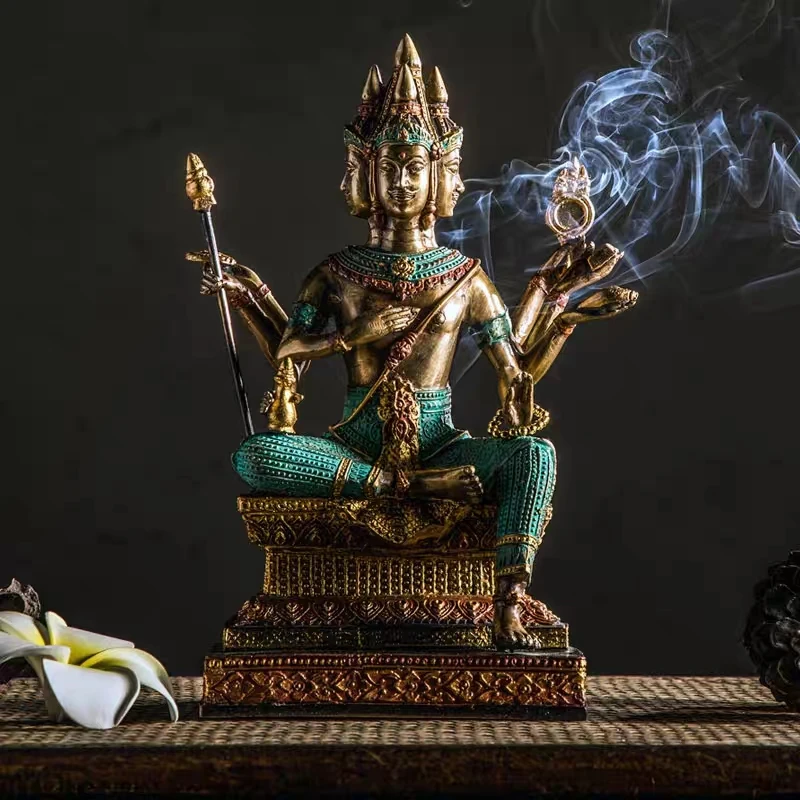 

SOUTHEAST ASIA COMPANY SHOP HOME EFFICACIOUS MASCOT PROTECTION THAILAND BRAHMA FOUR-FACED BUDDHA FIGURE ALMIGHTY GOD STATUE