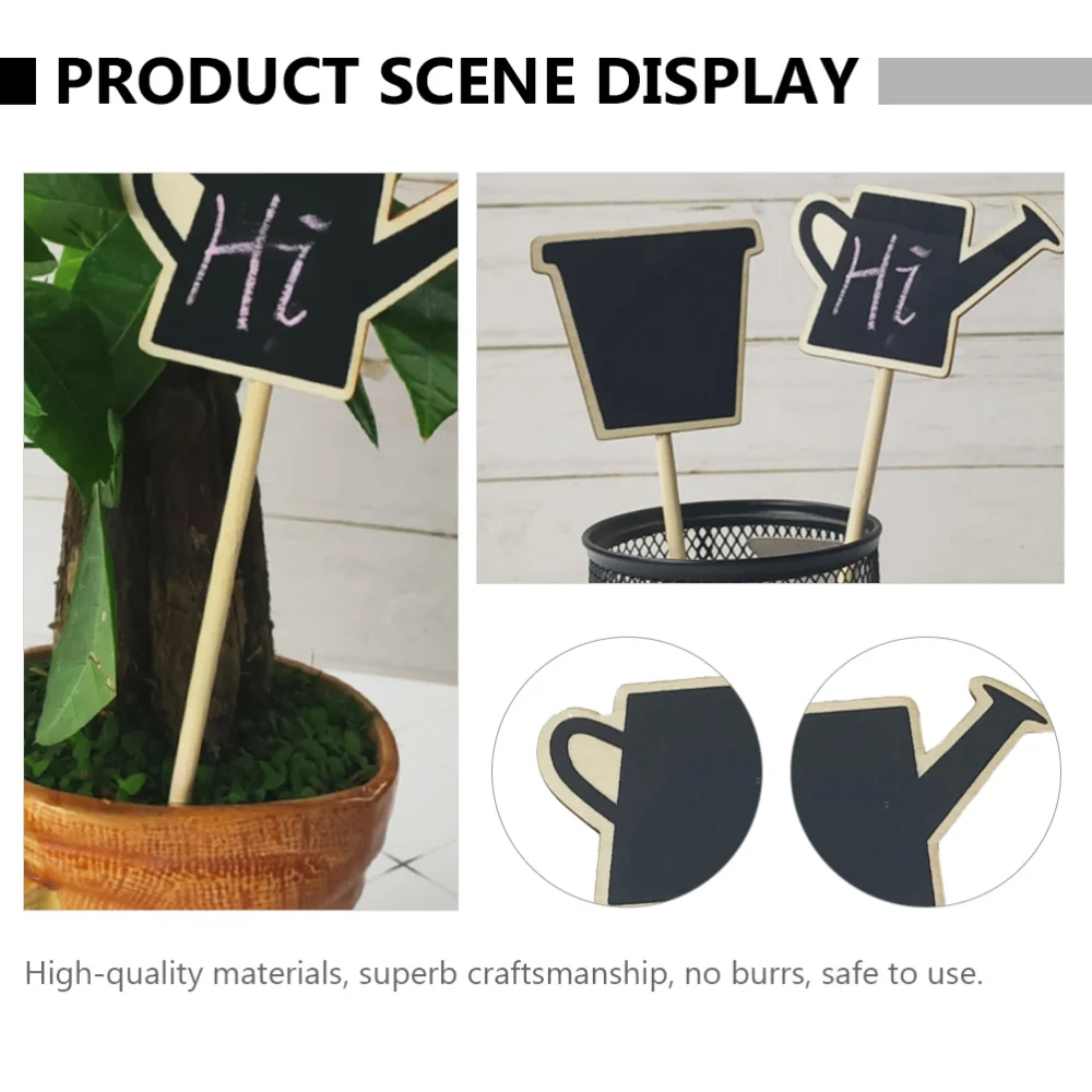 

10pcs Plant Name Labels Herb Garden Chalkboard Topper Chalkboard Plant Markers