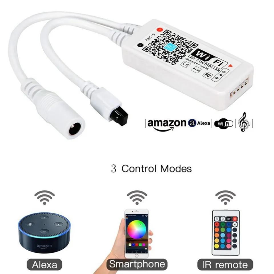 DC12V мини умный RGB RGBW WiFi музыкальный светодиодный пульт дистанционного управления