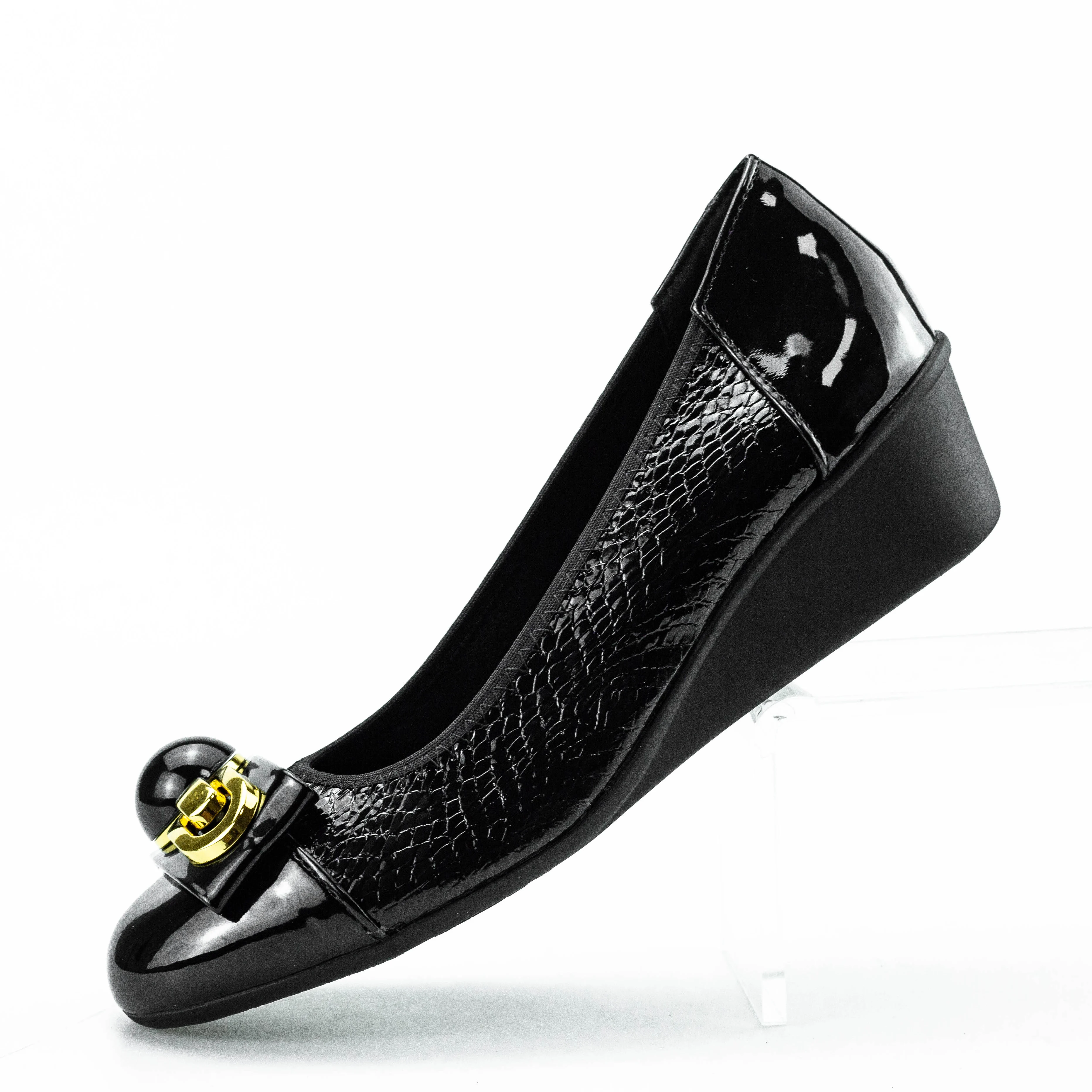 Plus Size 41 42 43 4.5cm Heel Casual Women Shoes Wedge Heel Slip on Loafers Ladies Ballet Shoes Female Footwear Leather Shoes