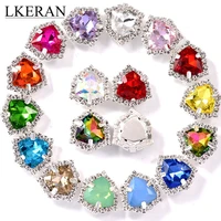 lkeran 10pc 12mm hexagonal 4 holes goldensilver metal crystal buttons diamante diy for wedding decoratio sewing clothing button
