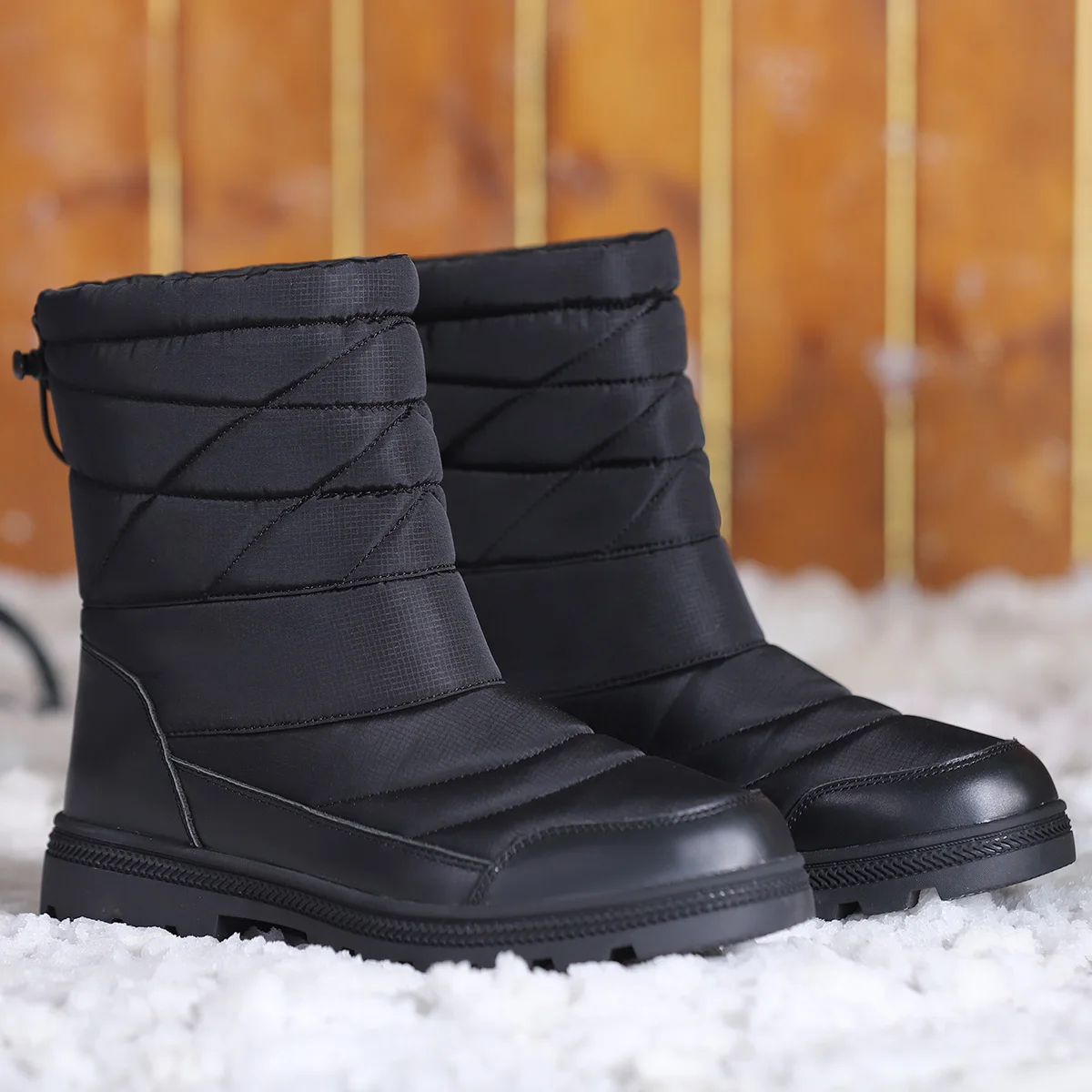 

Men Boots Lightweight Winter Shoes For Men Snow Boots Waterproof Winter Footwear Plus Size 47 Slip On Unisex Ankle Winter Boots