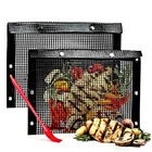 Антипригарная Сетчатая Сумка для гриля, Сетчатая Сумка для барбекю, для мяса, овощей, для приготовления пищи, мешочек для коврика, термостойкость