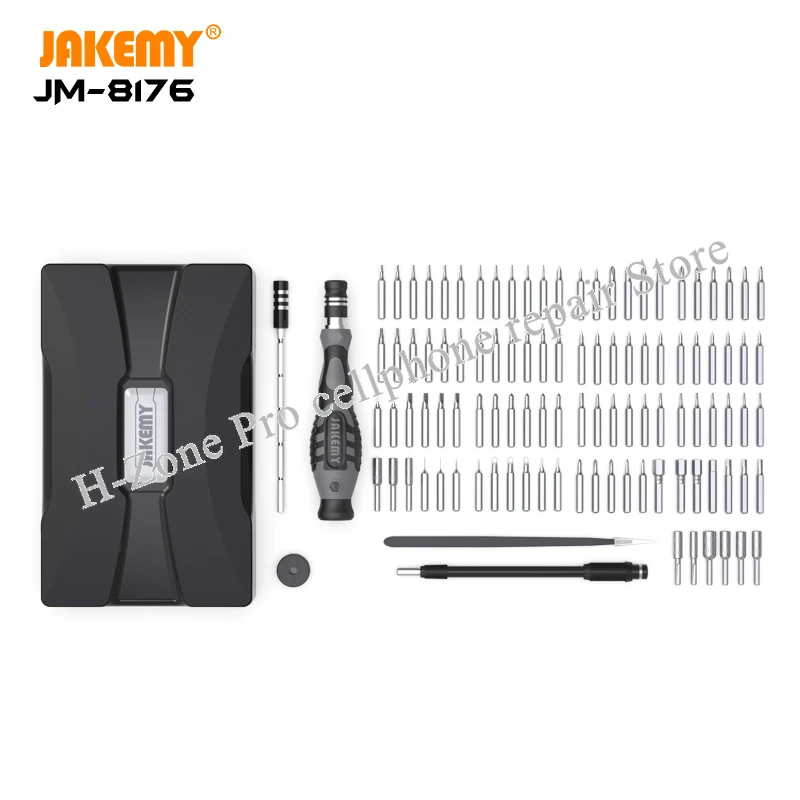 

JAKEMY JM-8176 106-in-1 Precision Screwdriver Set Torx Hex Slotted Phillips & More Bits Repair Tools CR-V Bits Screw Driver