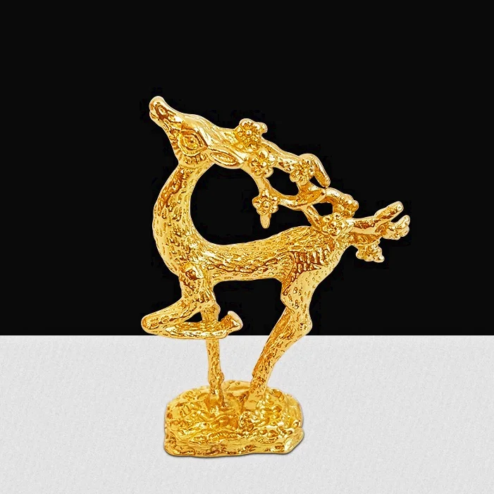 

Sika Deer Office Desktop Lucky Ornaments Teacup Lid Twist Switch Handle DIY Gift Box Accessories Home Decor Miniatures Crafts