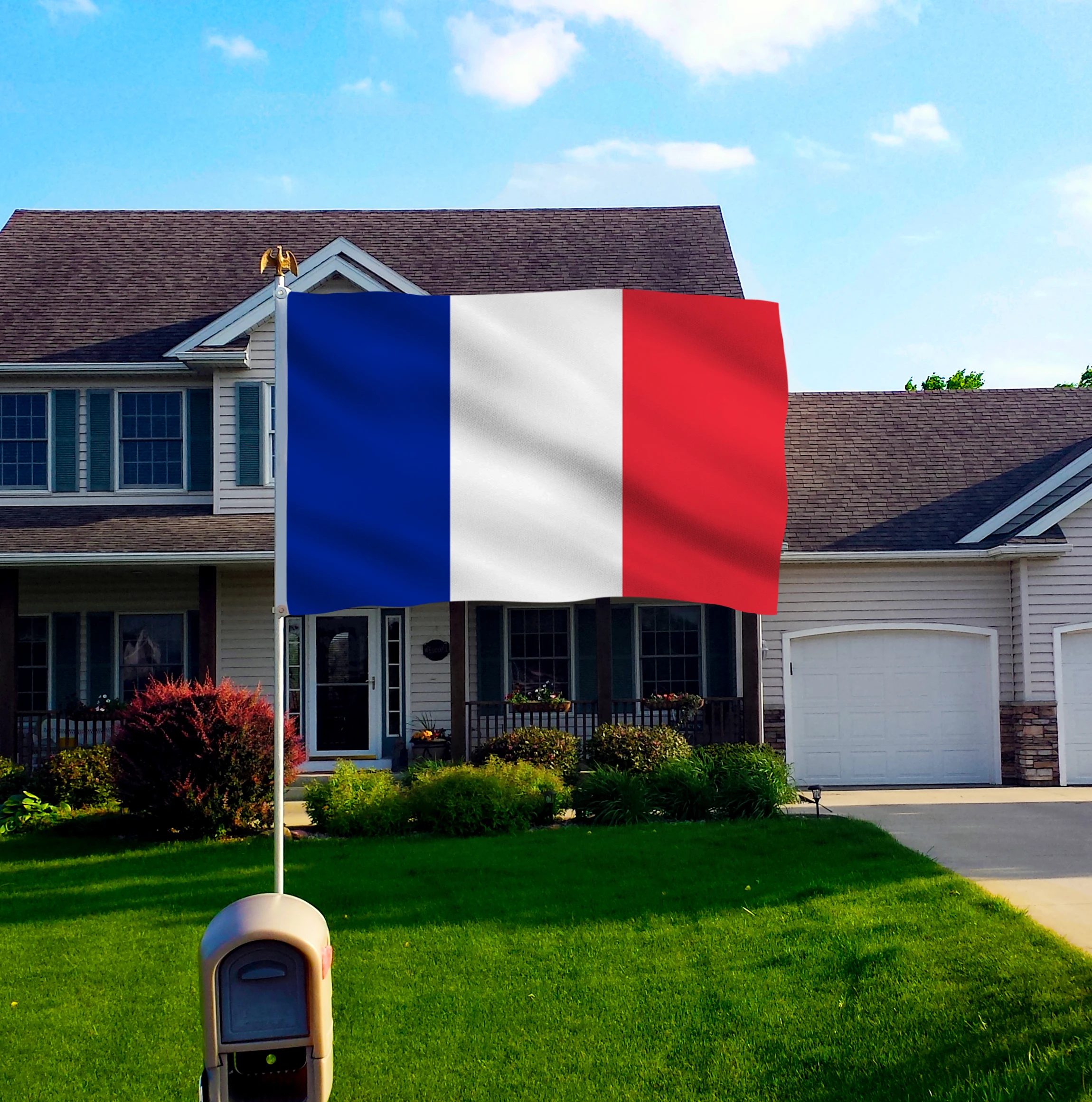 2017 Французский флаг Франции полиэстер 5*3 фута 150*90 см Высокое качество дешевая