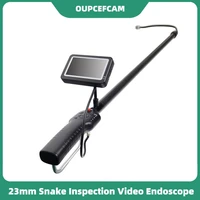23mm snake inspection video endoscope borescope system 23mm camera 4 3 monitor telescopic pole inspection flexible carbon pole