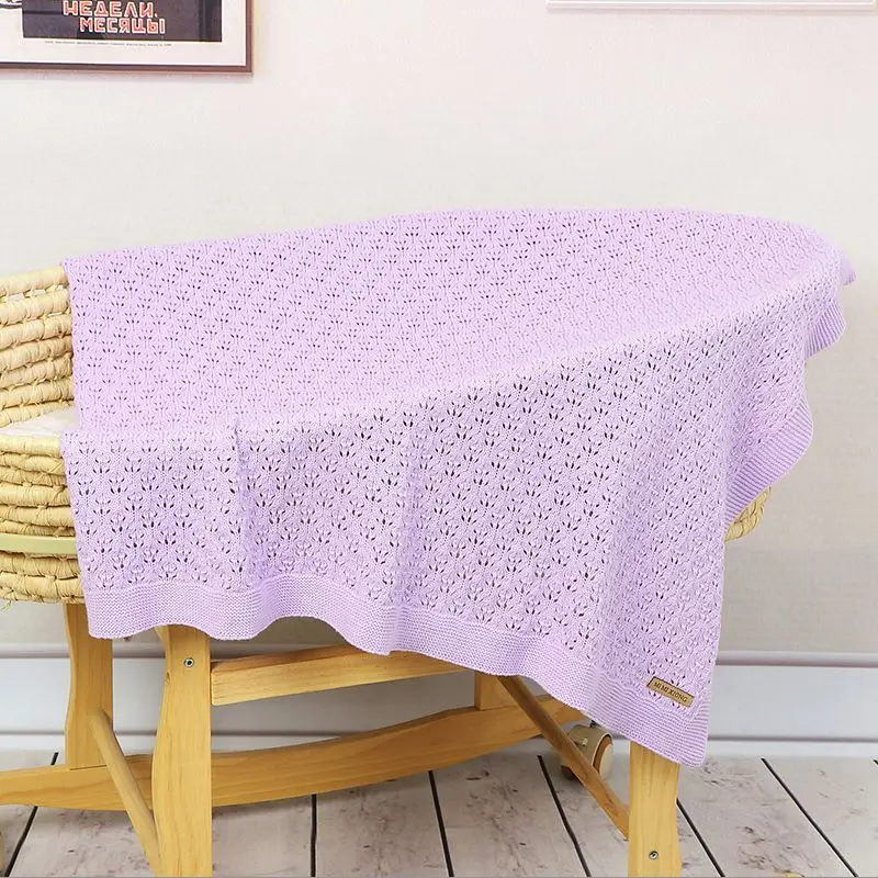 

Candy Color Baby Blanket Knitted Cotton Newborn Swaddle Wrap Baby Receiving Blanket Stroller Bedding Sofa Car Seat Covers