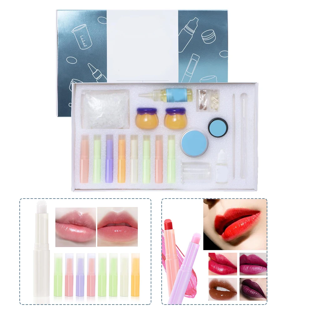 

DIY Lip Gloss Kit Moisturizing Base Gel Lip Glaze Making Tool Lipstick Pigment Powder Moisturizing Lipgloss Lipstick Making Kit
