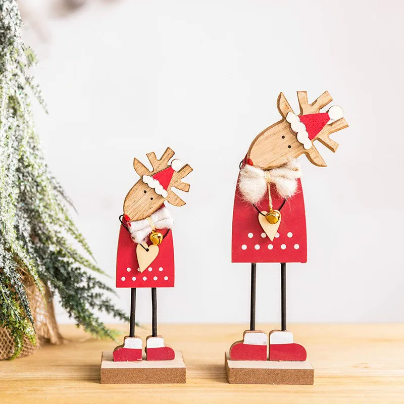Милые деревянные рождественские украшения в виде лося детский Рождественский