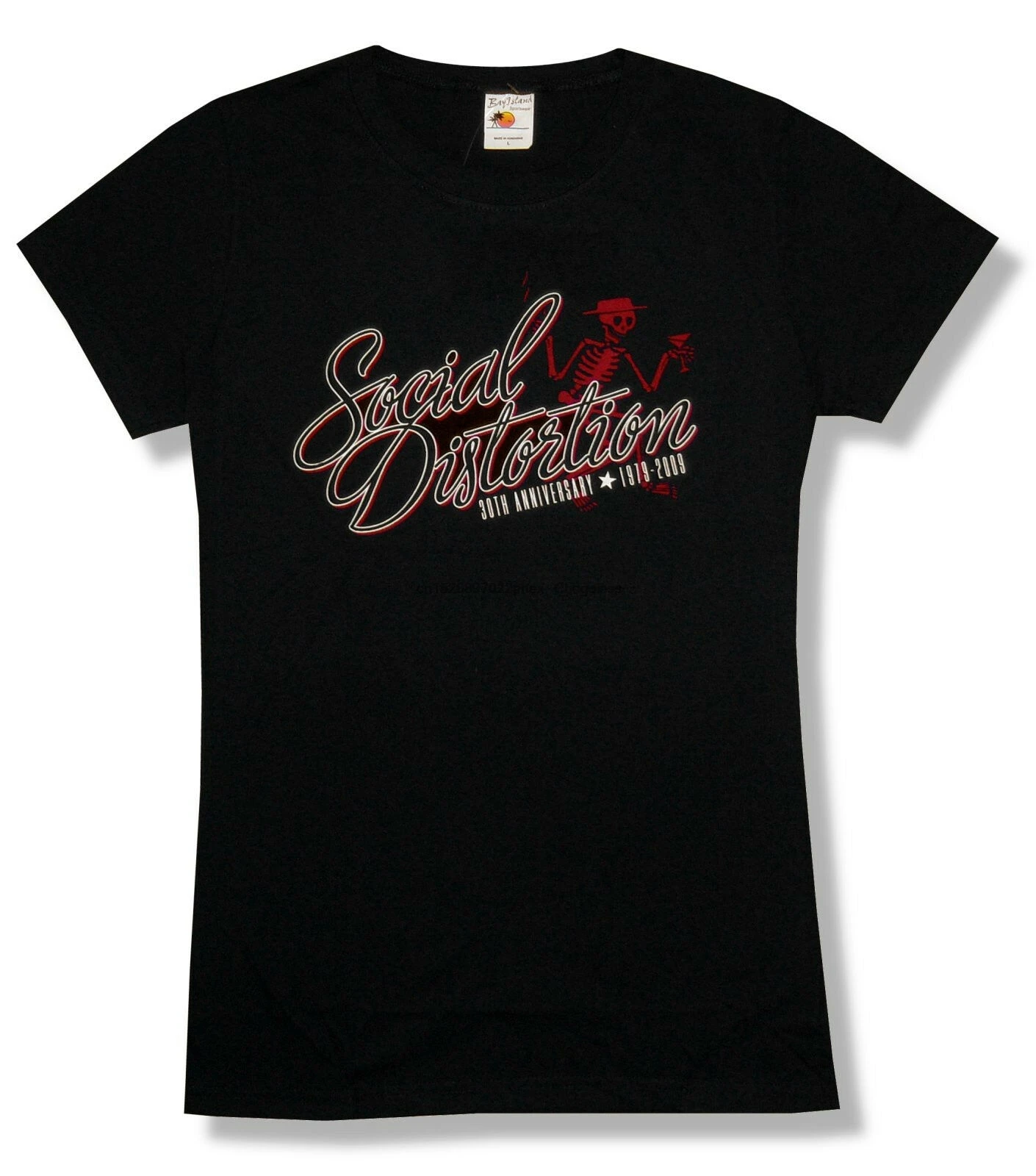 

Черная футболка для девочек-подростков 1979 2009 30 Anniv Social Distortion, новая официальная футболка