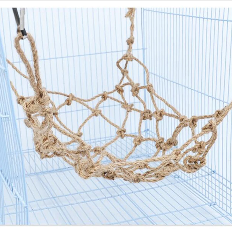 Игрушка для попугая птицы пеньковая веревка скалолазание сетка животных