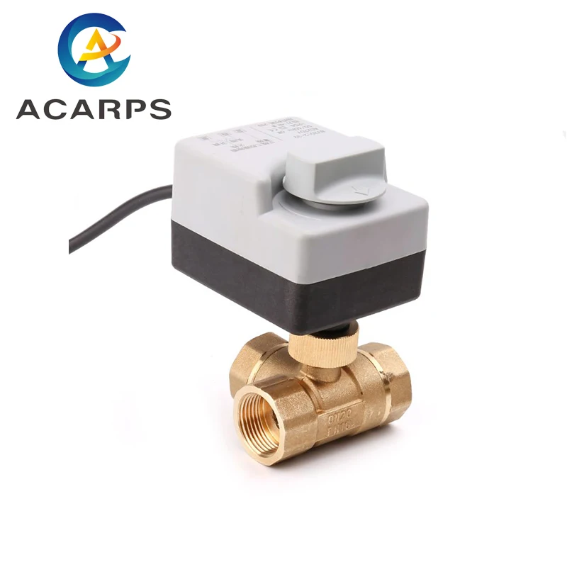 

3/4” Three Way Motorized Ball Valve Electric Ball valve Three Wires Two Point Control Ball valve With Manual Switch