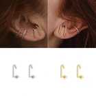 ISUEVA шикарный дизайн 18K позолоченные серьги-гвоздики с крючком из циркония серьги-каффы для женщин Свадебные ювелирные изделия оптовая продажа Бесплатная доставка