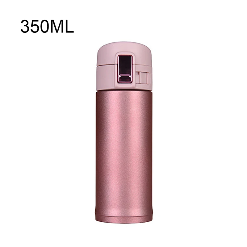 350ML pink HIFUAR 350/500 мл Термос с изоляцией кружка с двойными стенками Вакуумная чашка из нержавеющей стали Термос бутылка термос кружки для чая кофе - Цвет: 350ML pink